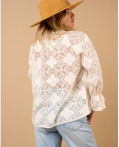 Blouse manches lacets