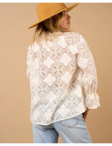 Blouse manches lacets
