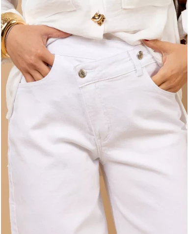 Pantalon boutons décalés