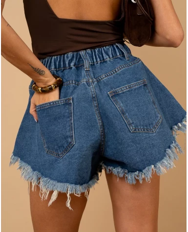 Short jean franges Short jean franges