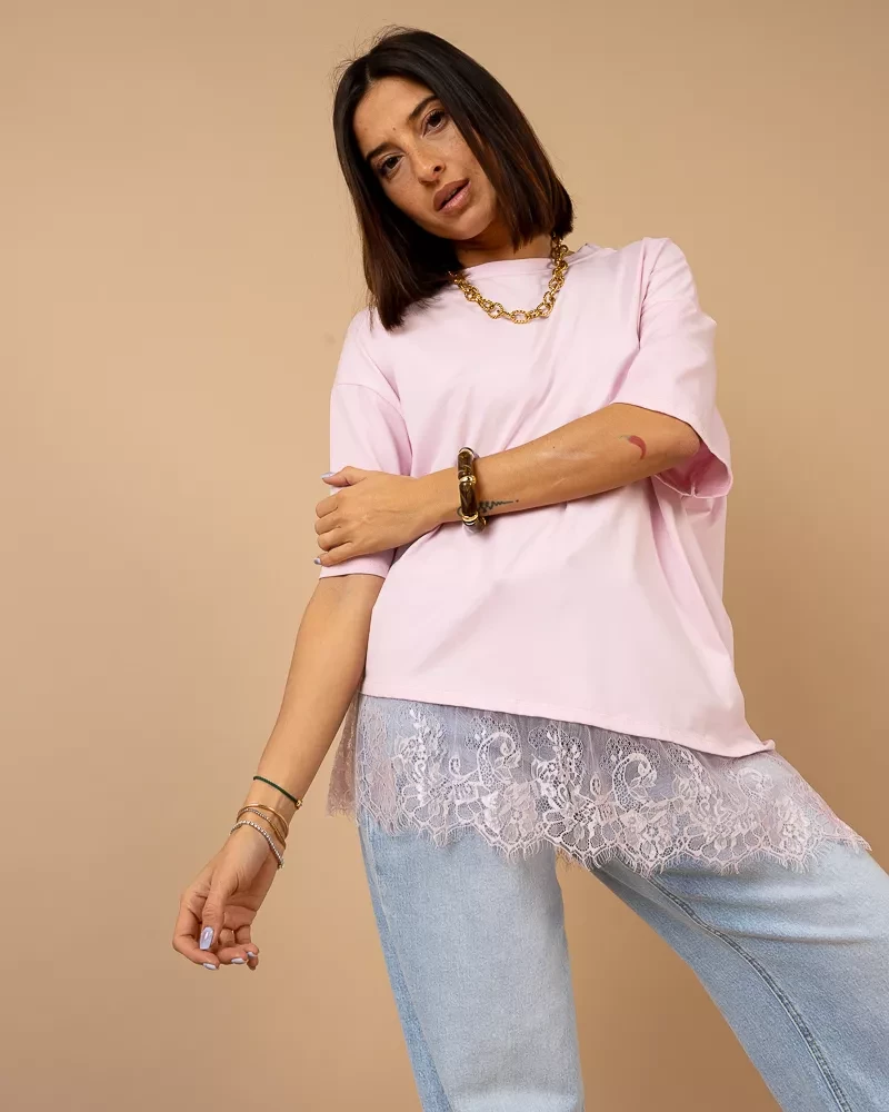 T-shirt dentelle