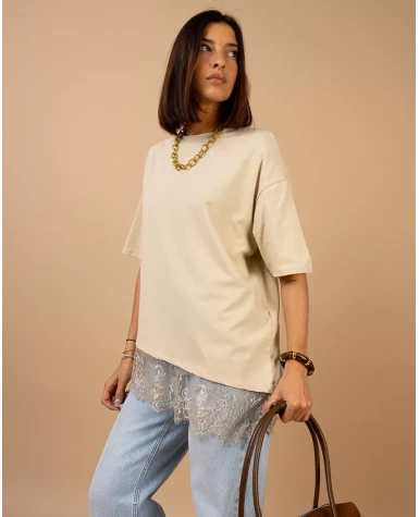 T-shirt dentelle T-shirt dentelle