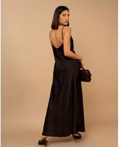 Robe longue effet satin