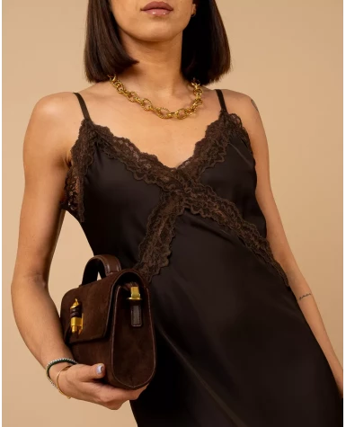 Robe longue effet satin