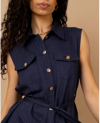 Gilet col boutons