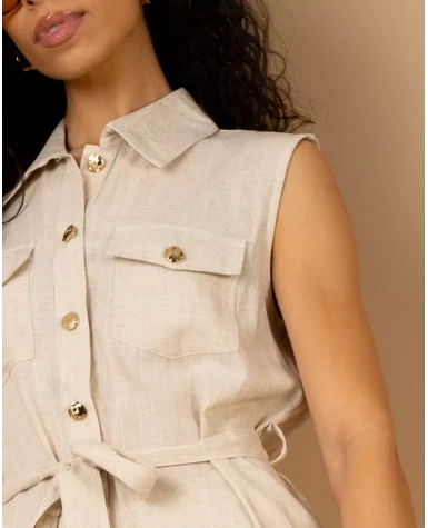 Gilet col boutons