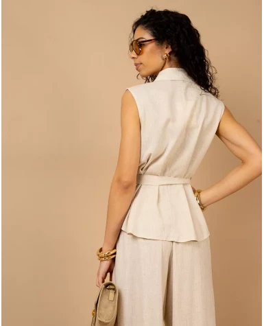 Gilet col boutons