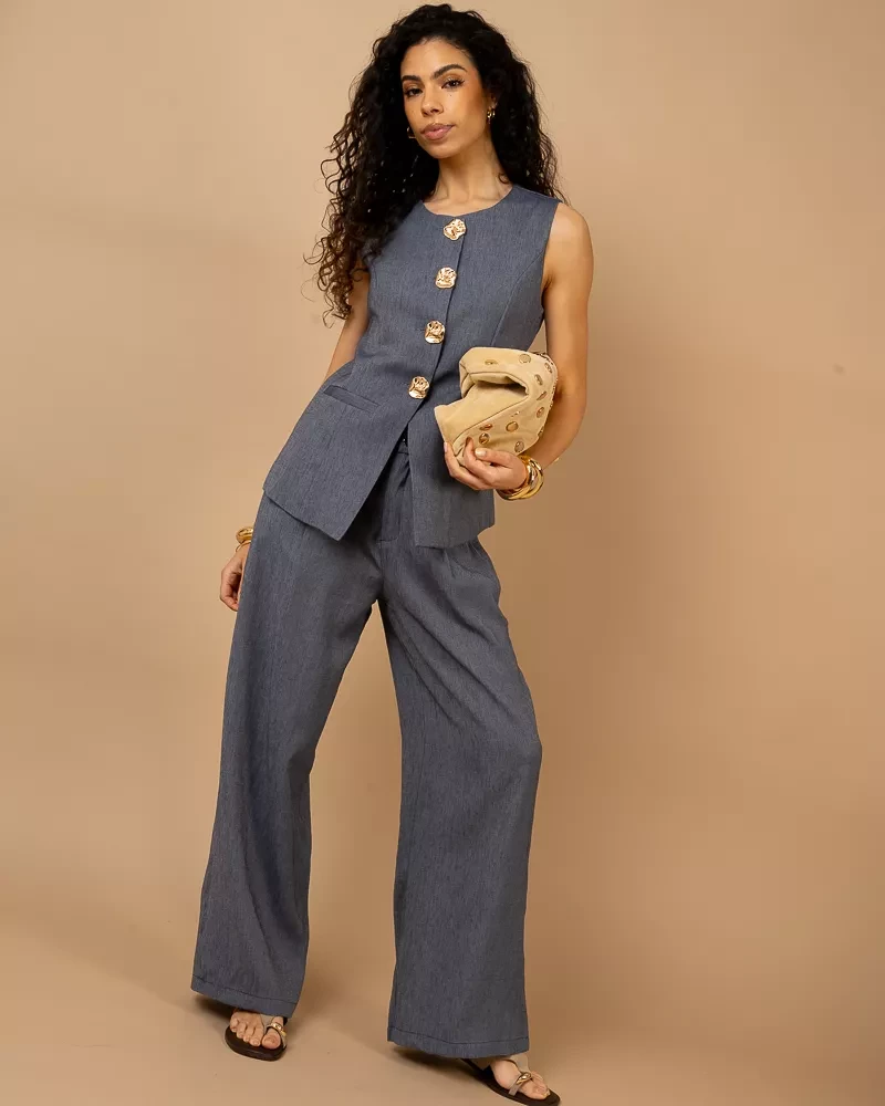 Pantalon boutons