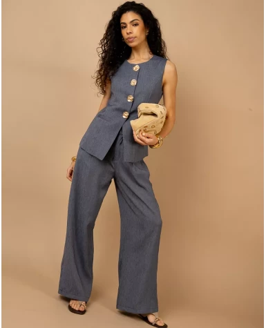 Pantalon boutons