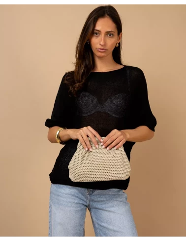 Top oversize maille