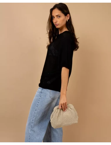 Top oversize maille