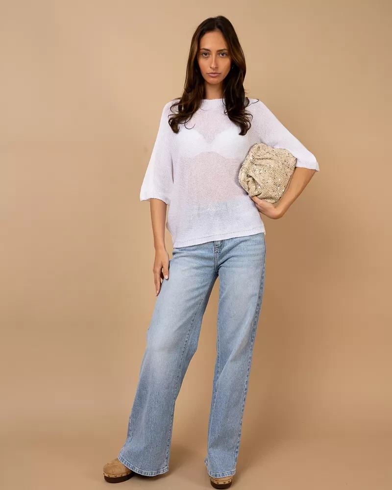 Top oversize maille
