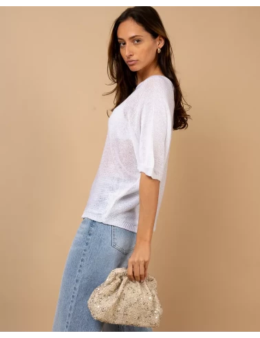 Top oversize maille