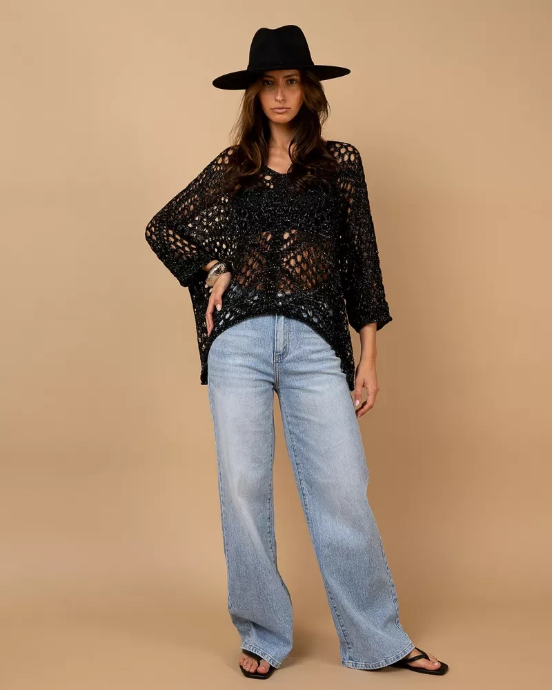 Top maille ajouré