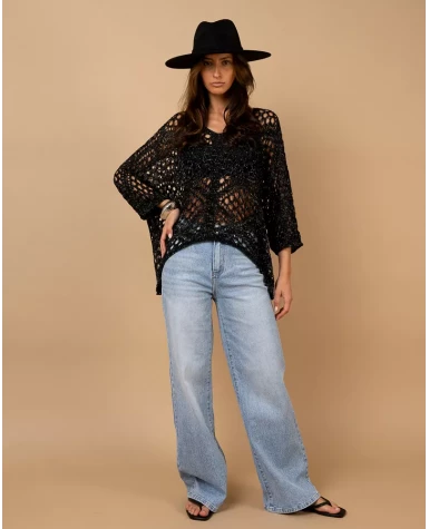 Top maille ajouré
