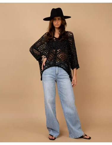 Top maille ajouré