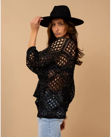 Top maille ajouré