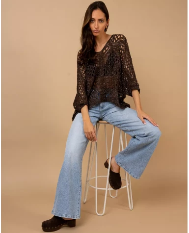 Top maille ajouré