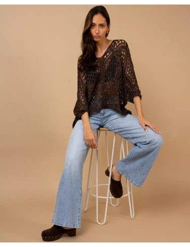 Top maille ajouré