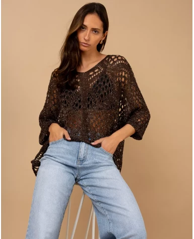 Top maille ajouré