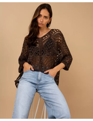 Top maille ajouré