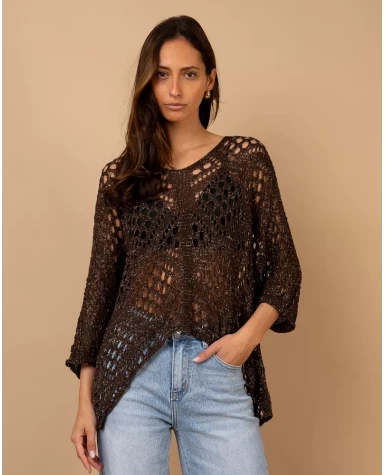 Top maille ajouré