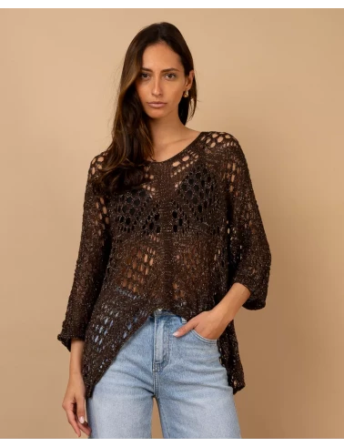 Top maille ajouré
