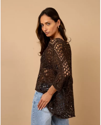Top maille ajouré