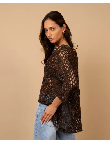 Top maille ajouré