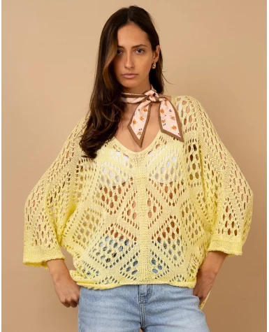 Top maille ajouré
