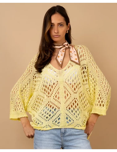 Top maille ajouré