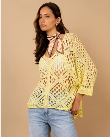 Top maille ajouré