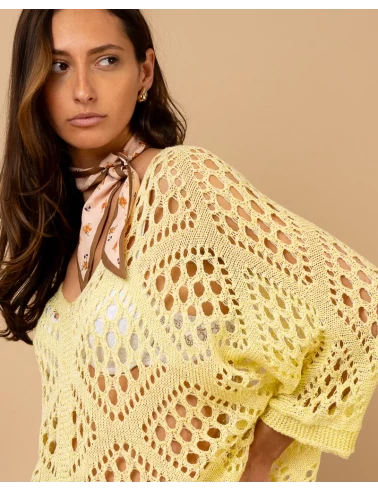 Top maille ajouré