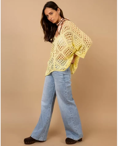 Top maille ajouré
