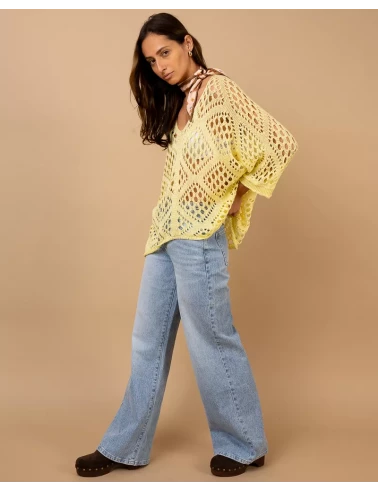 Top maille ajouré