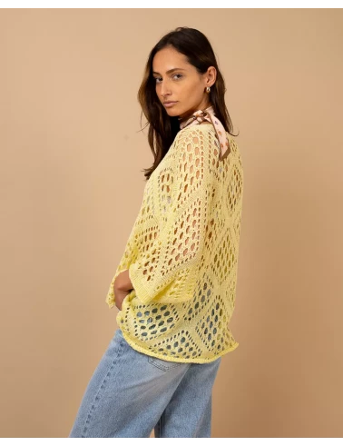 Top maille ajouré