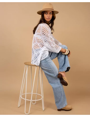 Top maille ajouré