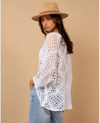 Top maille ajouré