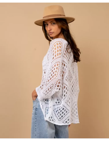 Top maille ajouré