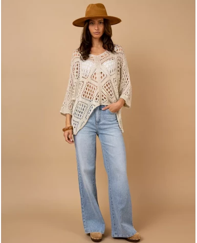 Top maille ajouré Top maille ajouré