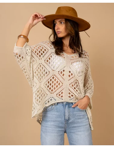 Top maille ajouré