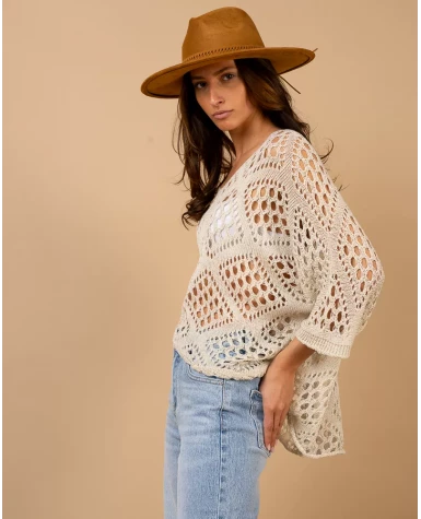 Top maille ajouré Top maille ajouré