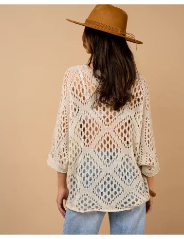 Top maille ajouré