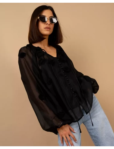 Blouse fleurs fluide