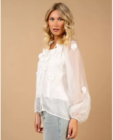 Blouse fleurs fluide