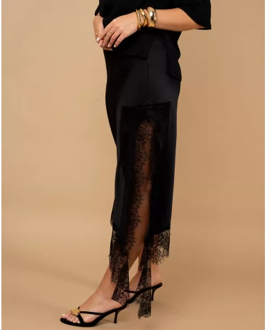 Jupe asymétrique dentelle