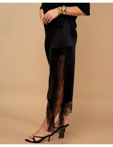 Jupe asymétrique dentelle