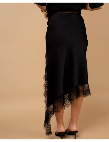 Jupe asymétrique dentelle