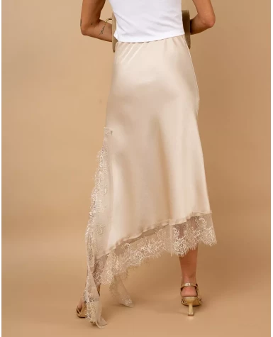 Jupe asymétrique dentelle