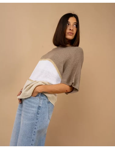 Top maille rayé